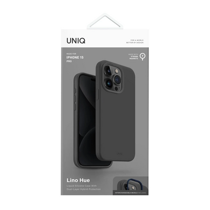 Uniq Apple iPhone 15 Pro Max Lino Hue Magsafe Kapak - Gri