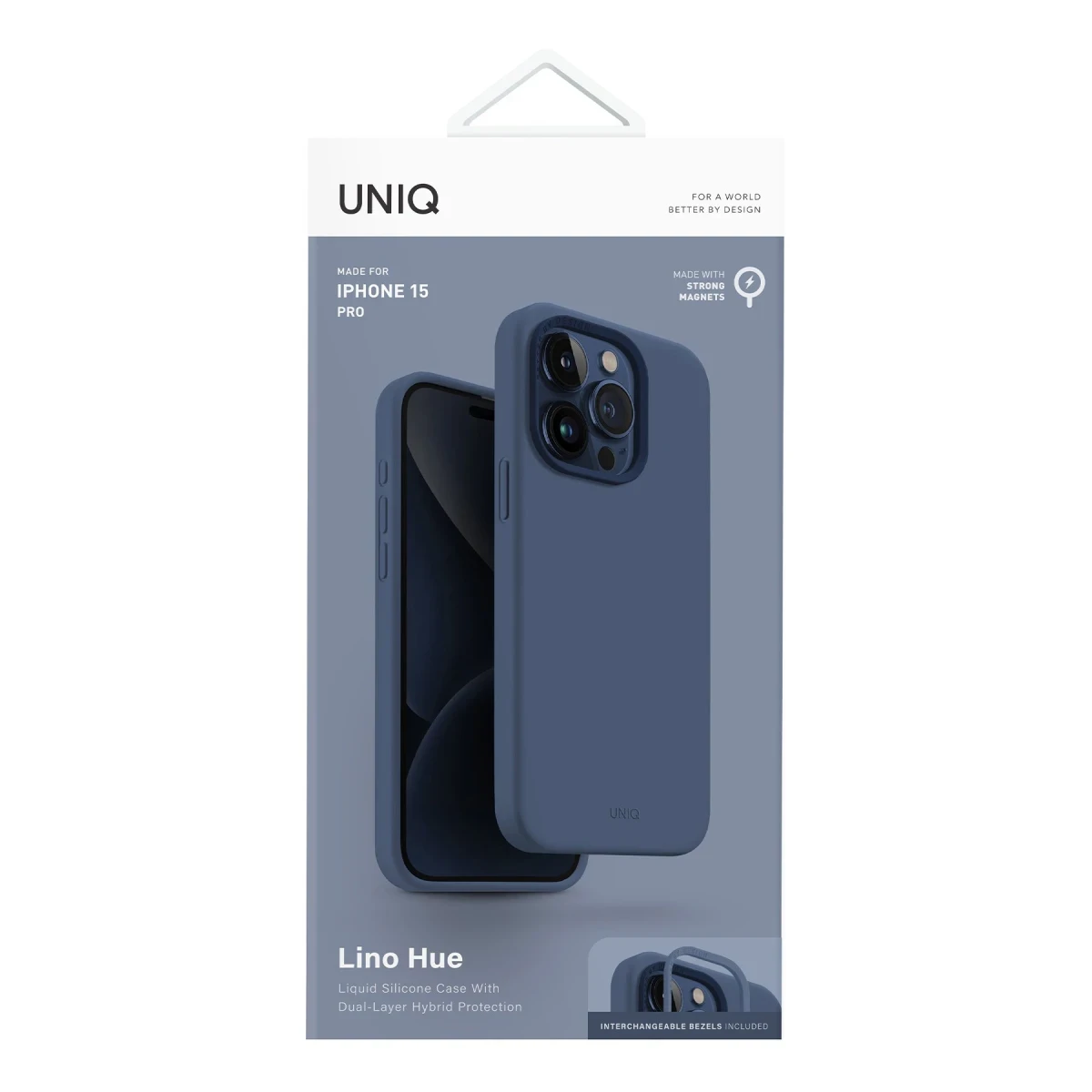 Uniq Apple iPhone 15 Pro Max Lino Hue Magsafe Kapak - Mavi