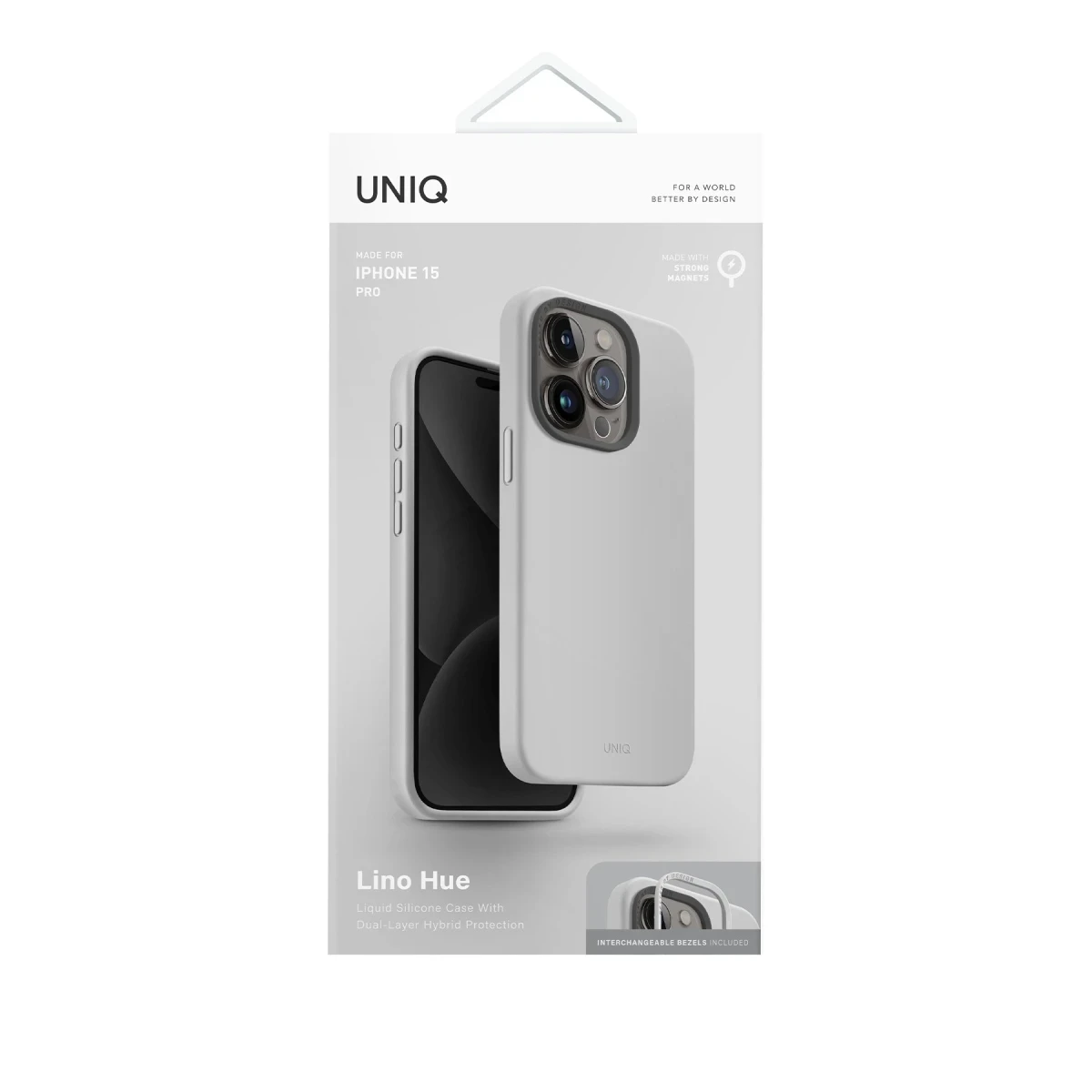 Uniq Apple iPhone 15 Pro Max Lino Hue Magsafe Kapak - Titan Gri