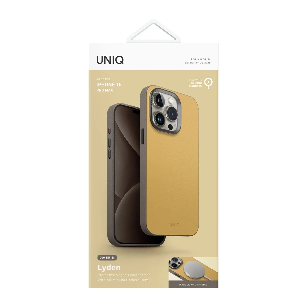 Uniq Apple iPhone 15 Pro Max Lyden DS Magsafe Kapak - Sarı