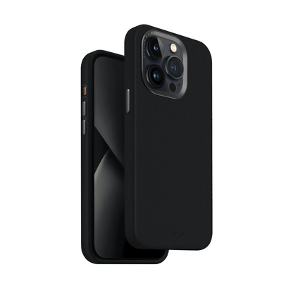 Uniq Apple iPhone 15 Pro Max Lyden Magsafe Deri Kapak - Siyah