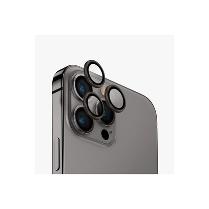 Uniq Apple iPhone 15 Pro Max Optix Alüminyum Kamera Lens Koruyucu - Gri