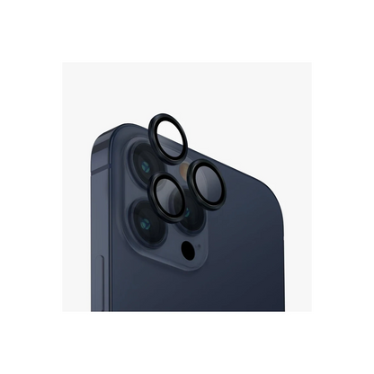Uniq Apple iPhone 15 Pro Max Optix Alüminyum Kamera Lens Koruyucu - Lacivert