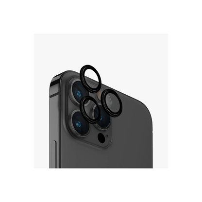 Uniq Apple iPhone 15 Pro Max Optix Alüminyum Kamera Lens Koruyucu - Siyah