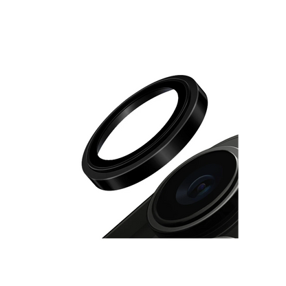 Uniq Apple iPhone 15 Pro Max Optix Çelik Çerçeveli Sapphire Kamera Lens Koruyucu - Siyah
