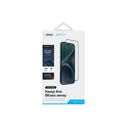 Uniq Apple iPhone 15 Pro Max Optix Vision Care Cam Ekran Koruyucu - Siyah