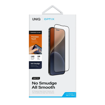 Uniq Apple iPhone 15 Pro Optix Mat Ekran Koruyucu - Siyah