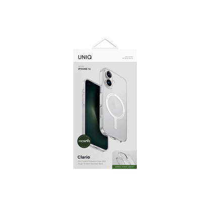 Uniq Apple iPhone 16 Clario Magsafe Kapak - Şeffaf