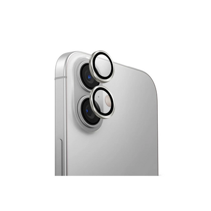 Uniq Apple iPhone 16 Optix Alüminyum Kamera Lens Koruyucu - Gümüş