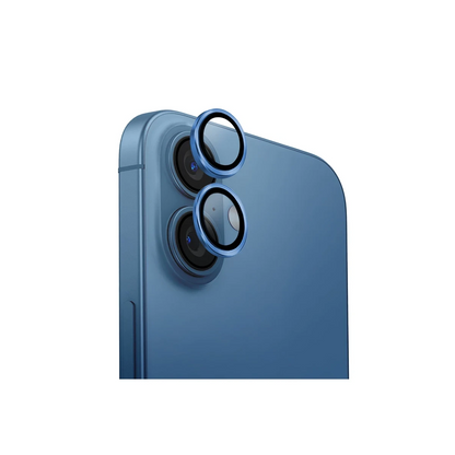 Uniq Apple iPhone 16 Optix Alüminyum Kamera Lens Koruyucu - Mavi