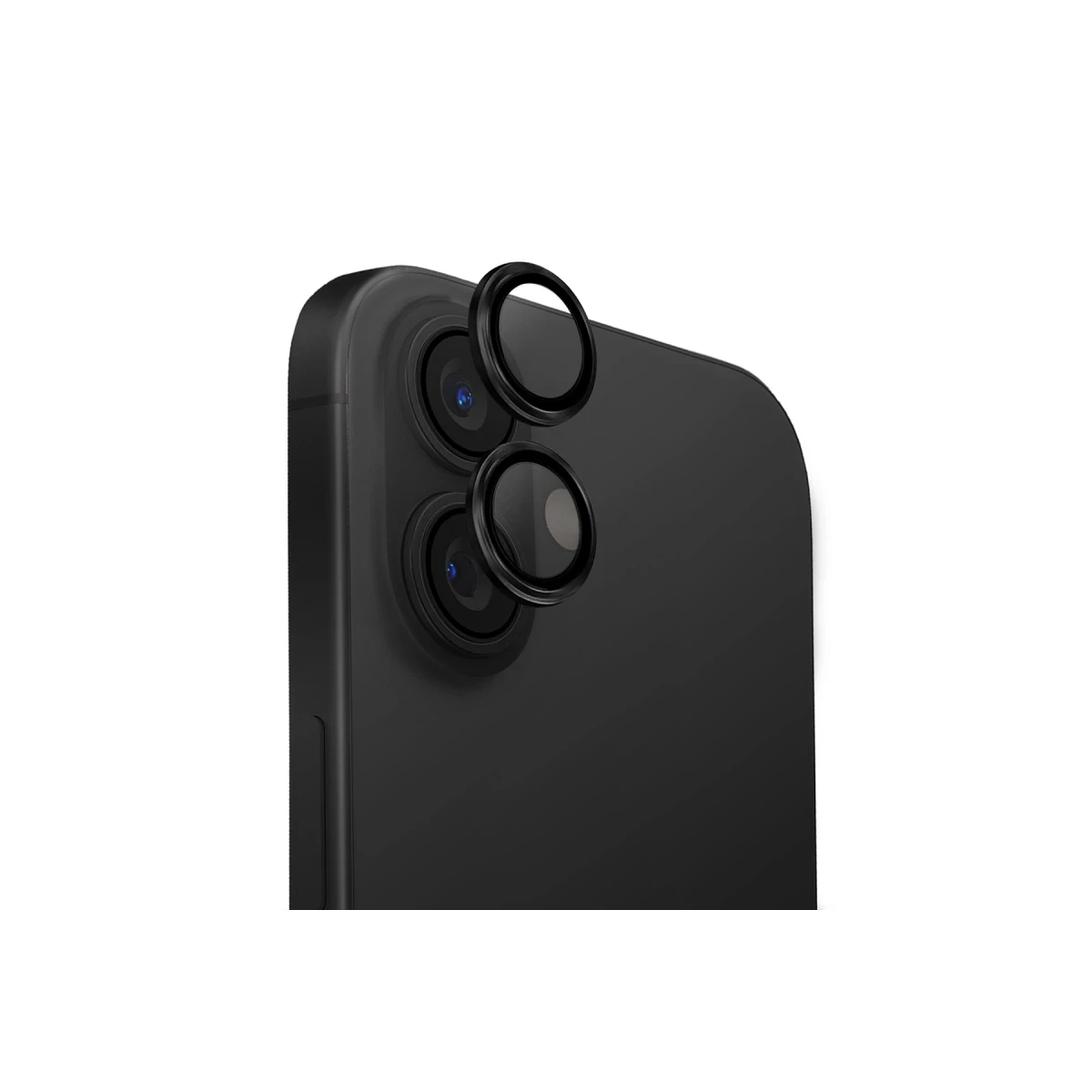Uniq Apple iPhone 16 Optix Alüminyum Kamera Lens Koruyucu - Siyah