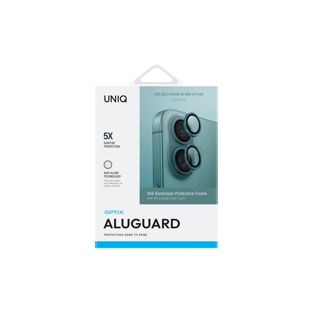 Uniq Apple iPhone 16 Optix Alüminyum Kamera Lens Koruyucu - Yeşil