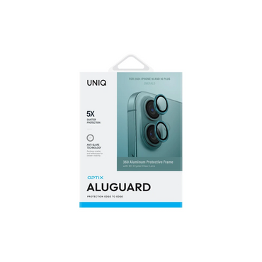 Uniq Apple iPhone 16 Optix Alüminyum Kamera Lens Koruyucu - Yeşil
