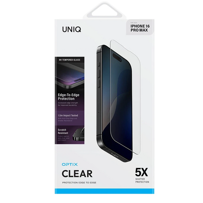 Uniq Apple iPhone 16 Optix Clear Cam Ekran Koruyucu - Şeffaf