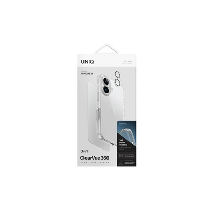 Uniq Apple iPhone 16 Plus Clearvue 3in1 Set Kapak - Şeffaf