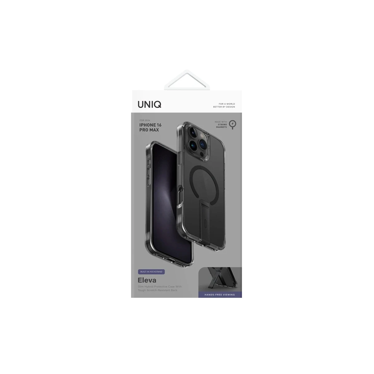 Uniq Apple iPhone 16 Pro Eleva Standlı Magsafe Kapak - Siyah