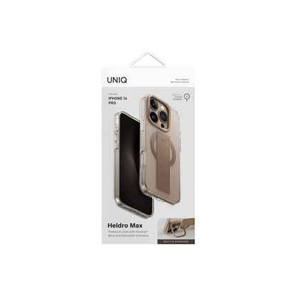 Uniq Apple iPhone 16 Pro Heldro Max Magsafe Standlı Kapak - Gold