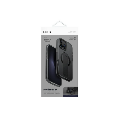 Uniq Apple iPhone 16 Pro Heldro Max Magsafe Standlı Kapak - Siyah