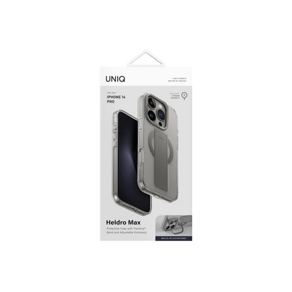 Uniq Apple iPhone 16 Pro Heldro Max Magsafe Standlı Kapak - Titan Gri