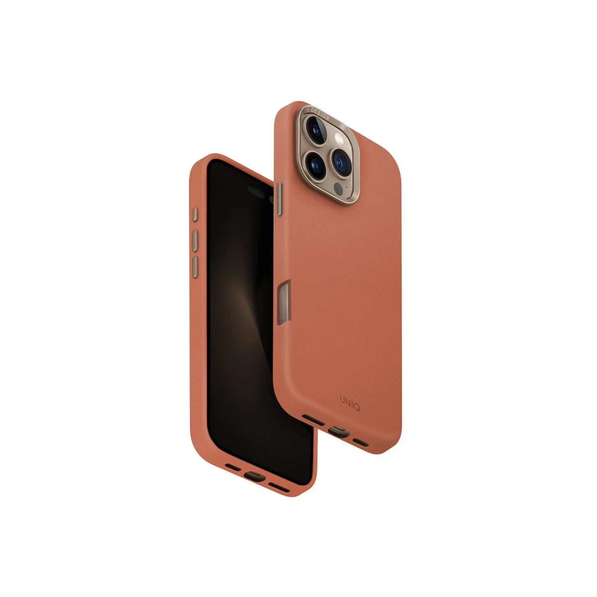 Uniq Apple iPhone 16 Pro Lyden Magsafe Deri Kapak - Turuncu