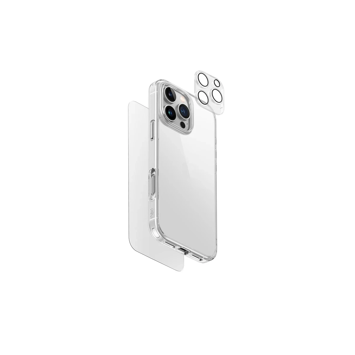 Uniq Apple iPhone 16 Pro Max Clearvue 3in1 Set Kapak - Şeffaf