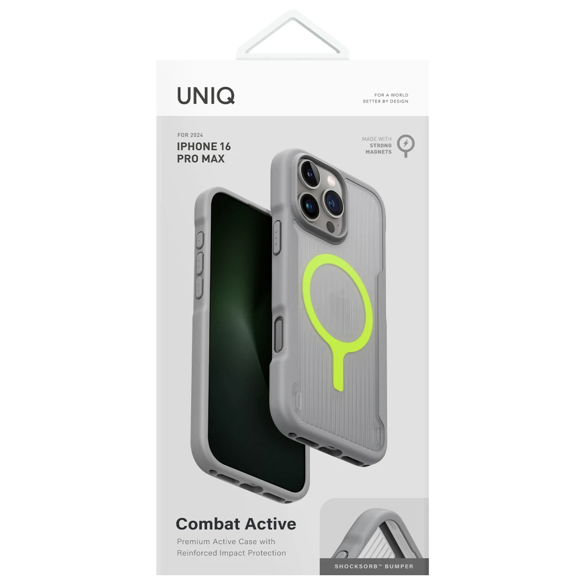 Uniq Apple iPhone 16 Pro Max Combat Active Magsafe Kapak - Titan Gri