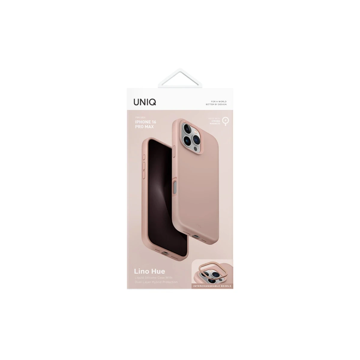 Uniq Apple iPhone 16 Pro Max Lino Hue Magsafe Kapak - Pembe
