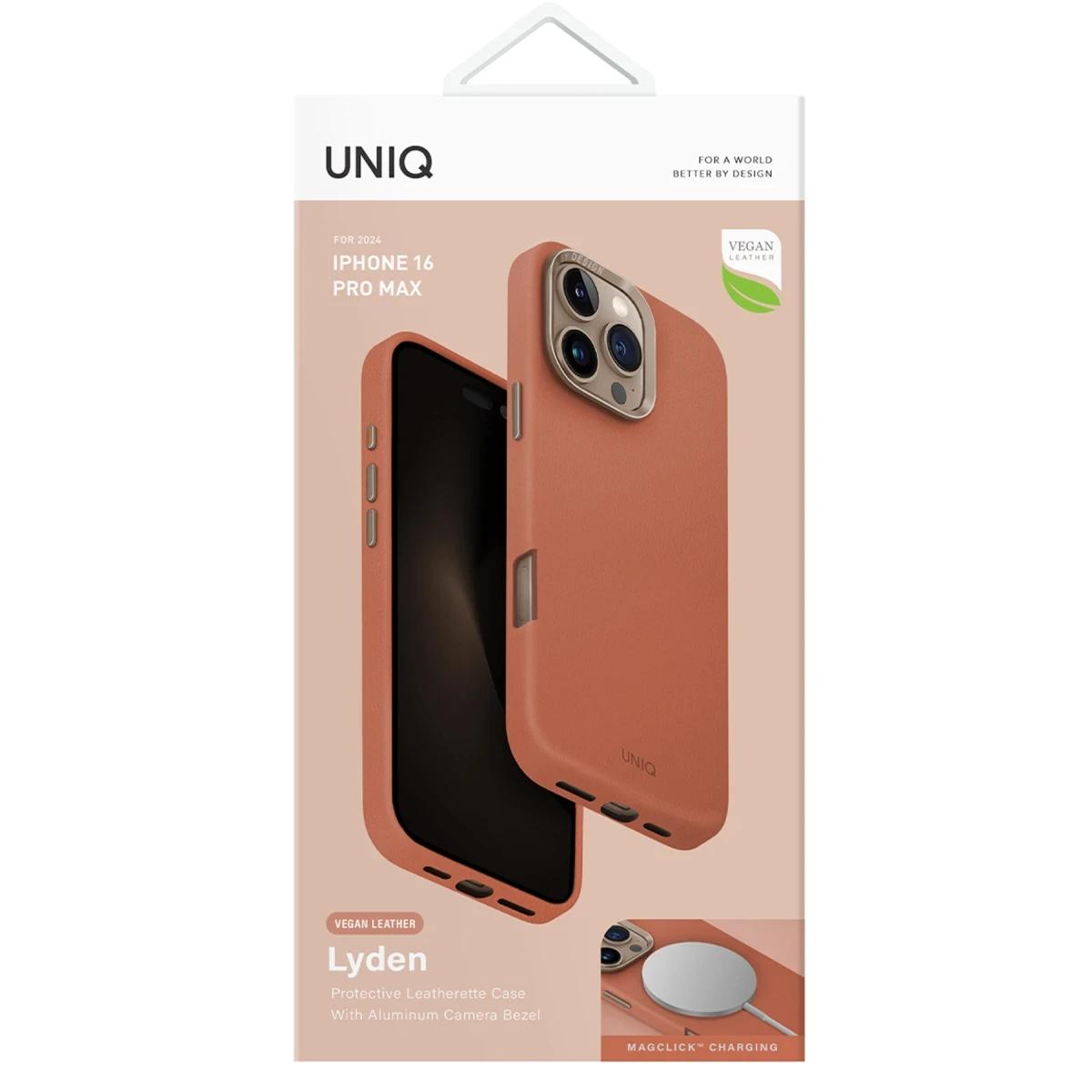 Uniq Apple iPhone 16 Pro Max Lyden Magsafe Deri Kapak - Karamel