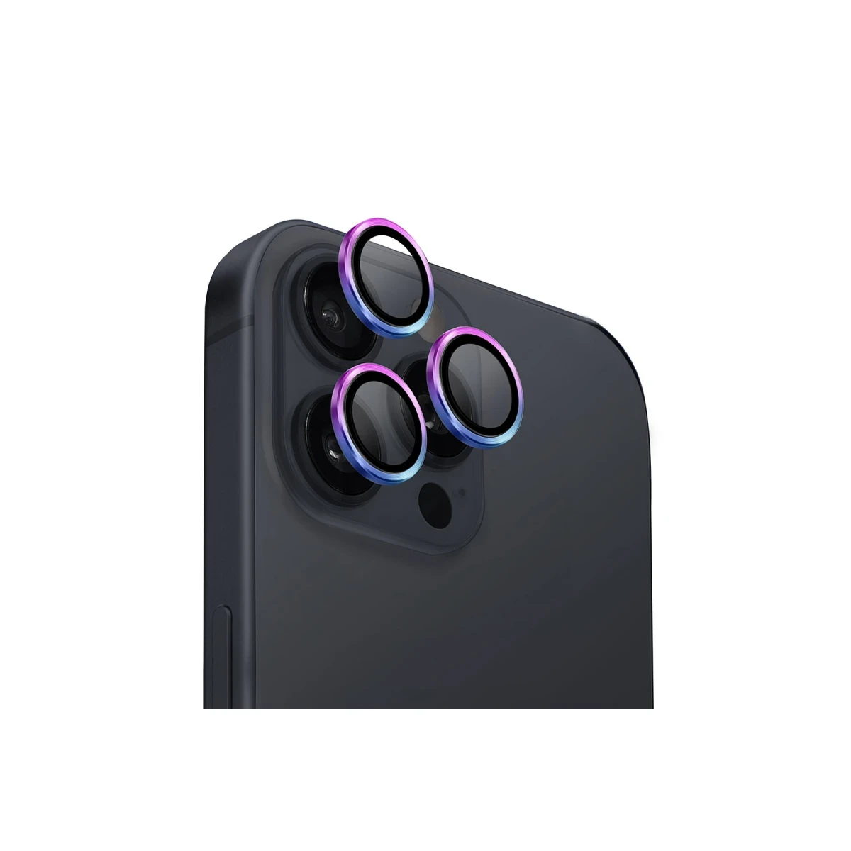 Uniq Apple iPhone 16 Pro Max Optix Alüminyum Kamera Lens Koruyucu - Gökkuşağı
