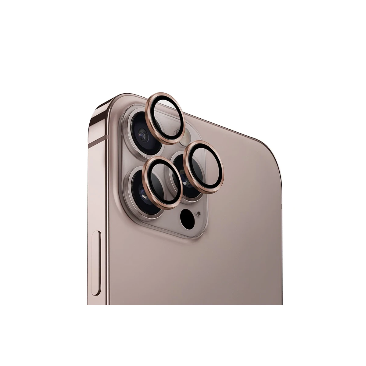 Uniq Apple iPhone 16 Pro Max Optix Alüminyum Kamera Lens Koruyucu - Gold