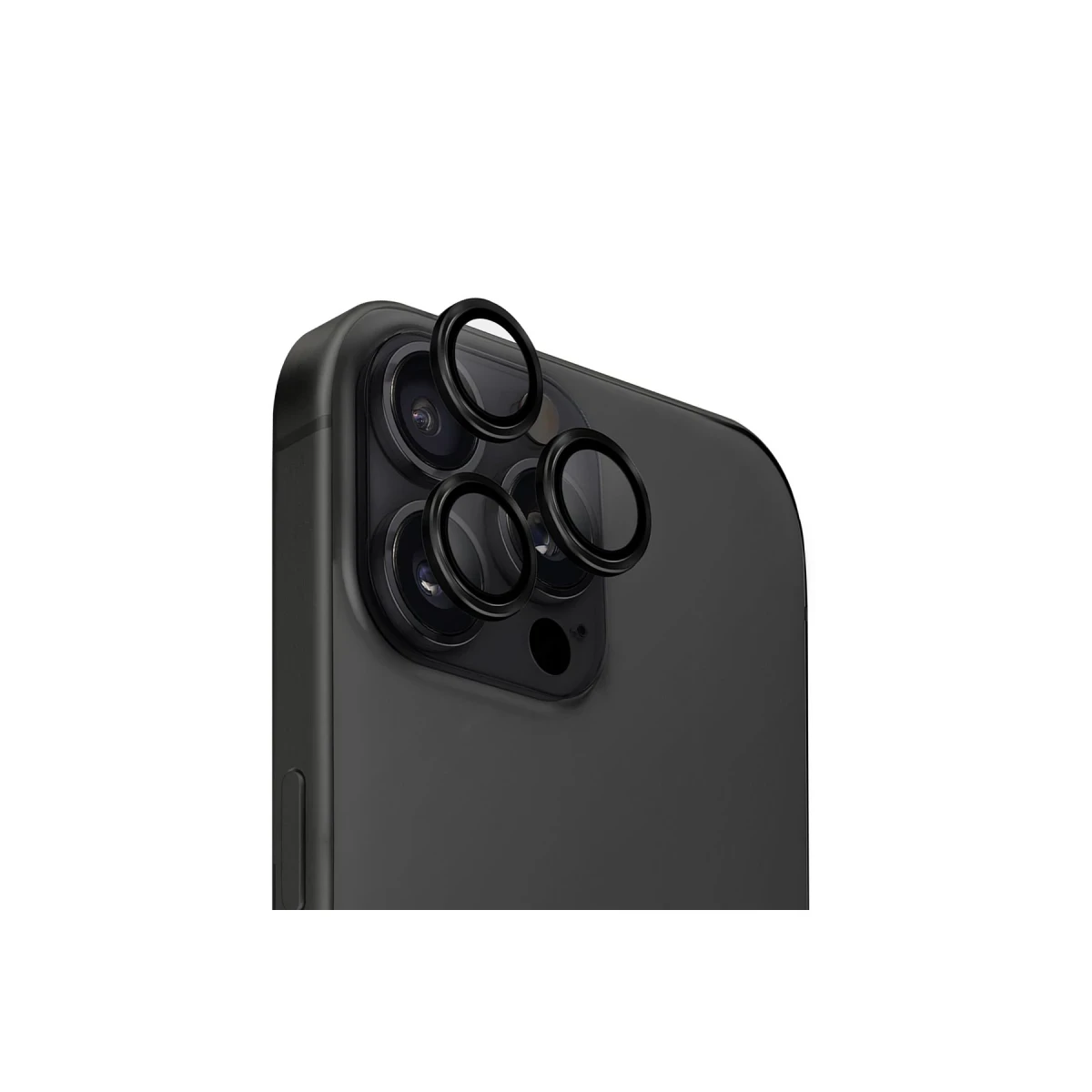 Uniq Apple iPhone 16 Pro Max Optix Alüminyum Kamera Lens Koruyucu - Siyah