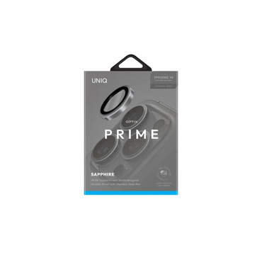 Uniq Apple iPhone 16 Pro Max Optix Çelik Çerçeveli Sapphire Kamera Lens Koruyucu - Gri