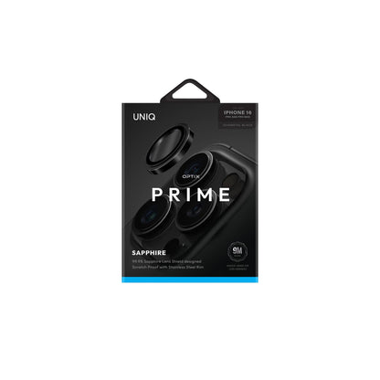 Uniq Apple iPhone 16 Pro Max Optix Çelik Çerçeveli Sapphire Kamera Lens Koruyucu