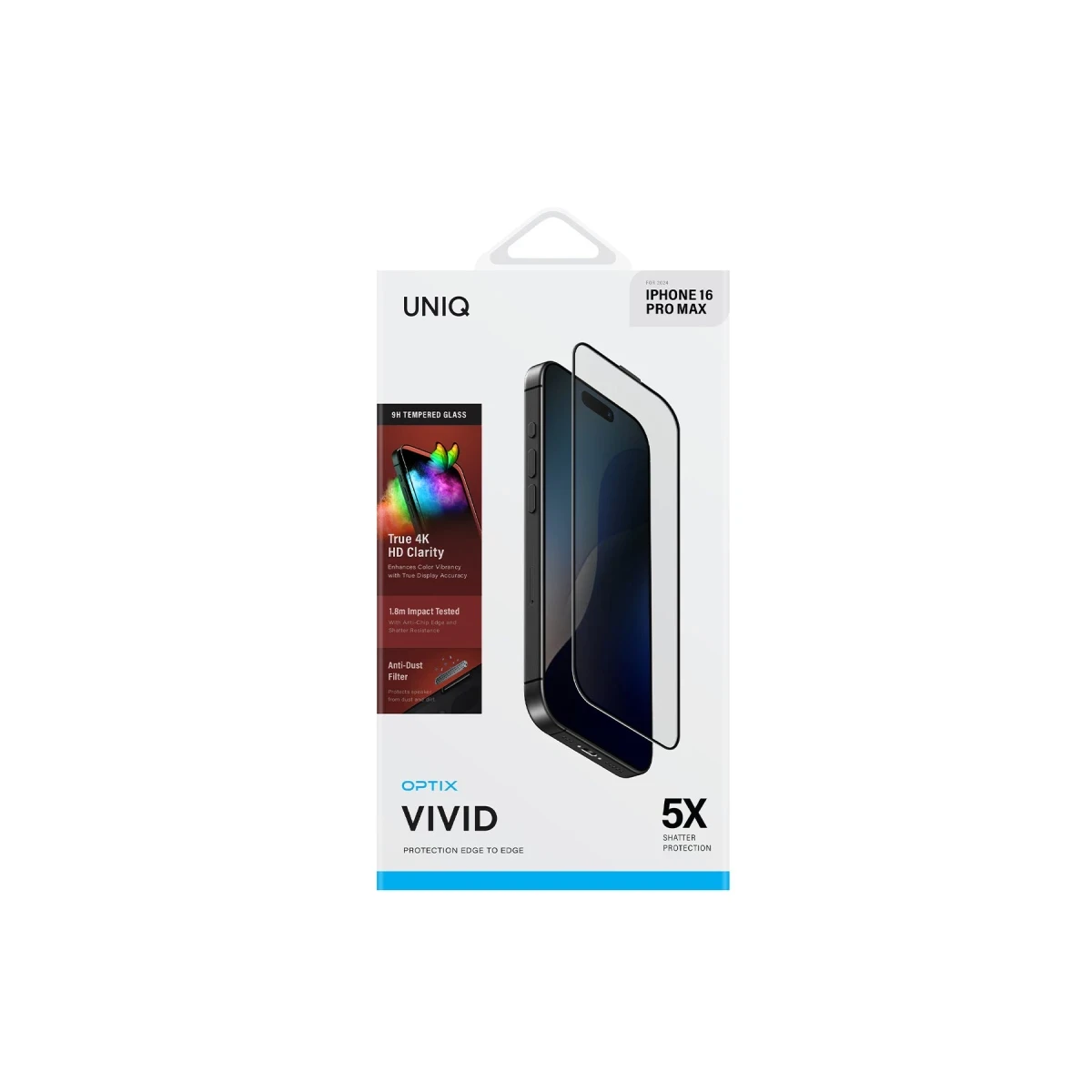 Uniq Apple iPhone 16 Pro Max Optix Vivid Cam Ekran Koruyucu - Siyah