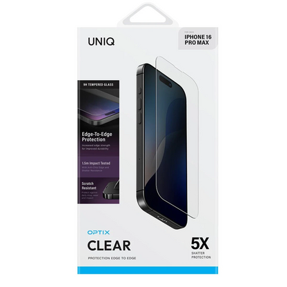 Uniq Apple iPhone 16 Pro Optix Clear Cam Ekran Koruyucu - Şeffaf