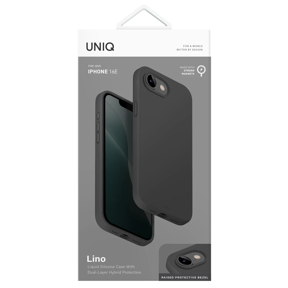 Uniq Apple iPhone 16E Lino Hybrid Magsafe Kapak - Füme