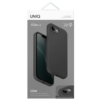 Uniq Apple iPhone 16E Lino Hybrid Magsafe Kapak - Füme