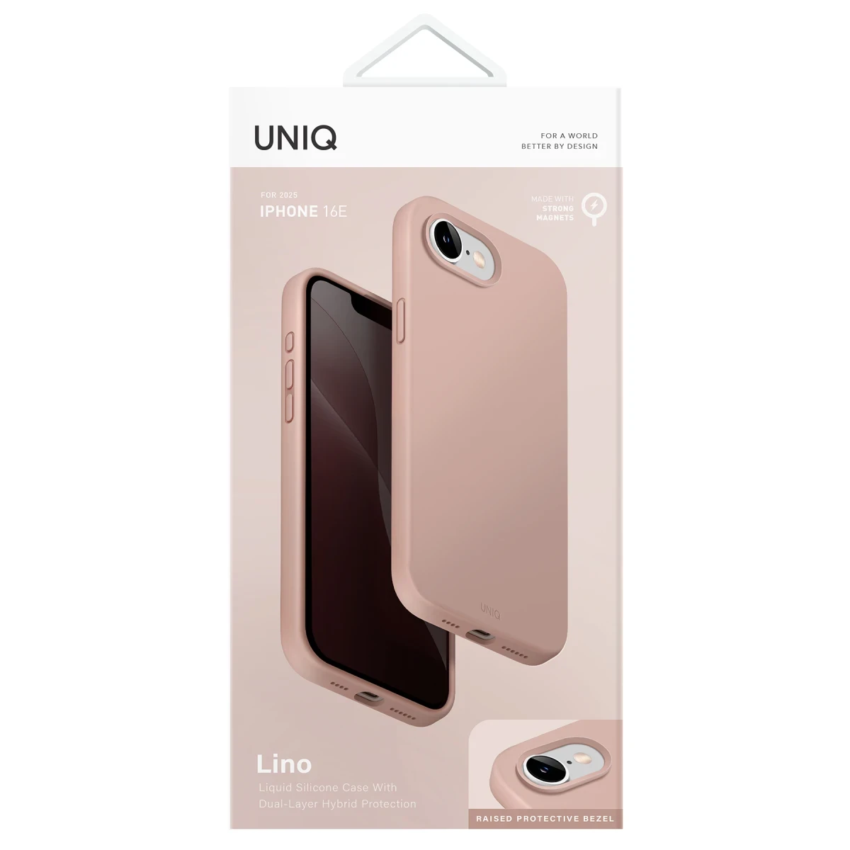 Uniq Apple iPhone 16E Lino Hybrid Magsafe Kapak - Pembe