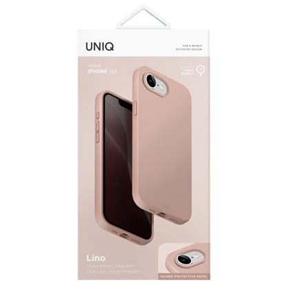 Uniq Apple iPhone 16E Lino Hybrid Magsafe Kapak - Pembe