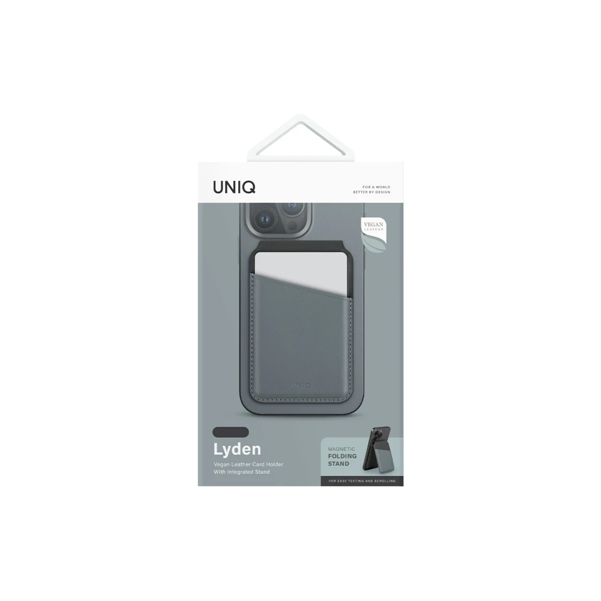 Uniq Lyden DS RFID-Block Manyetik Kartlıklı Stant - Mavi