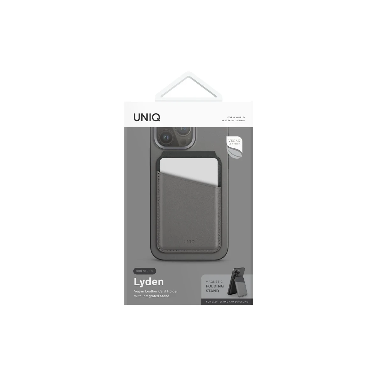 Uniq Lyden DS RFID-Block Manyetik Kartlıklı Stant - Siyah