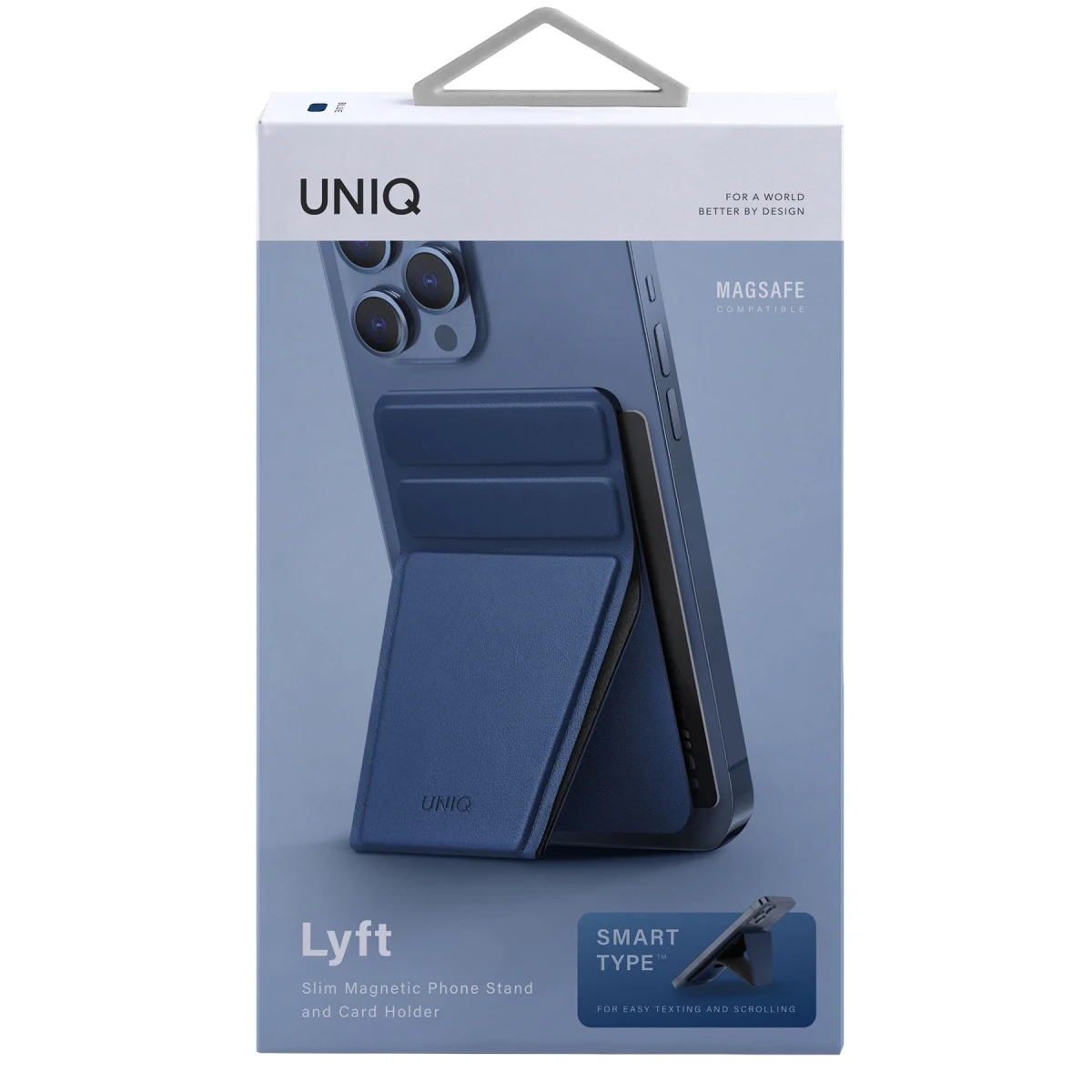 Uniq Lyft Manyetik Standlı Kartlık - Mavi