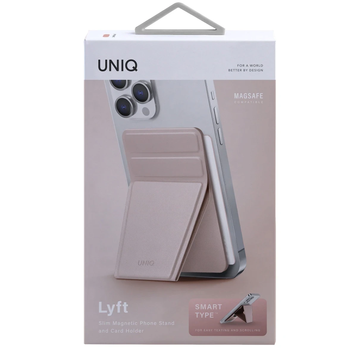 Uniq Lyft Manyetik Standlı Kartlık- Pembe