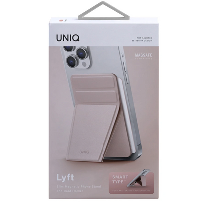 Uniq Lyft Manyetik Standlı Kartlık- Pembe
