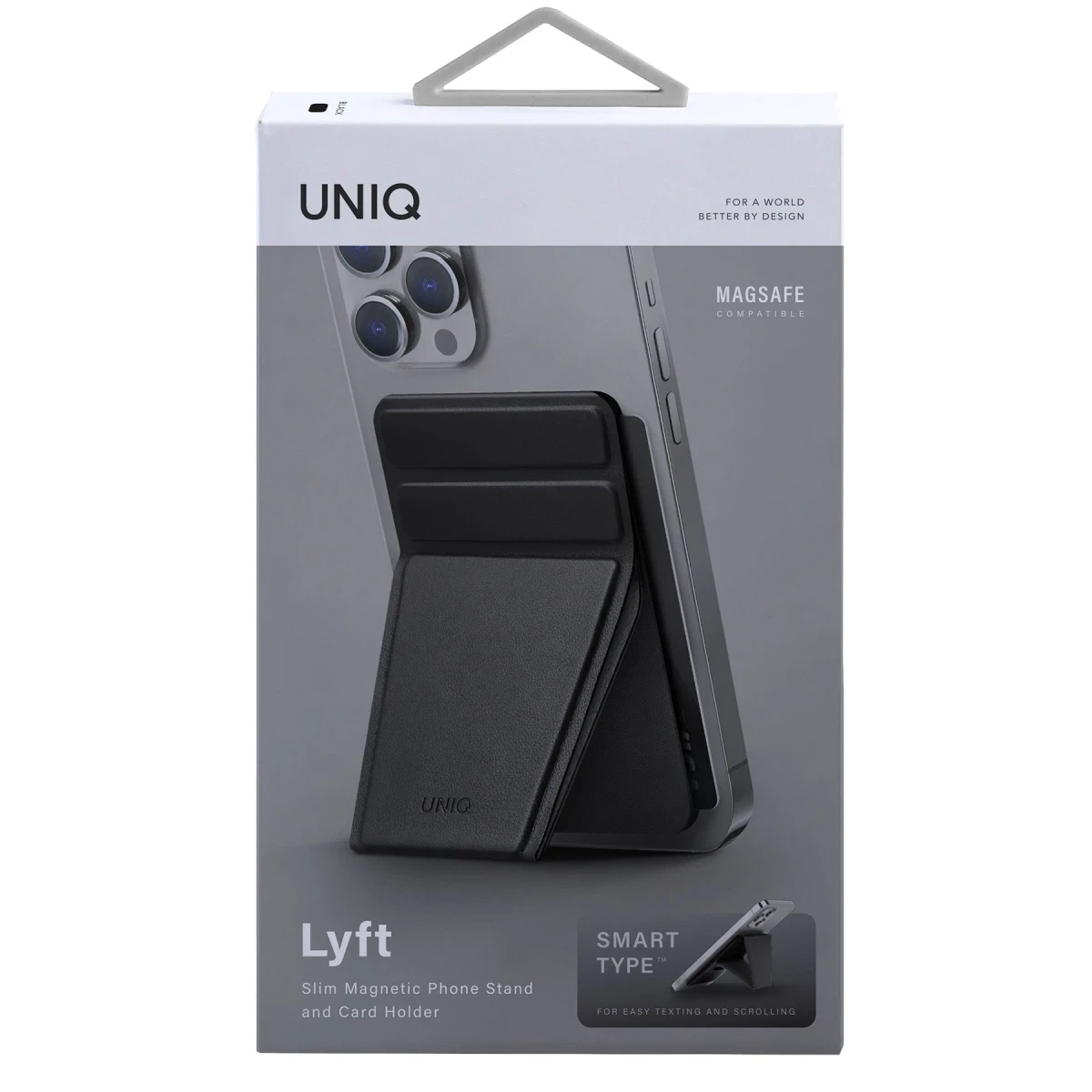 Uniq Lyft Manyetik Standlı Kartlık - Siyah