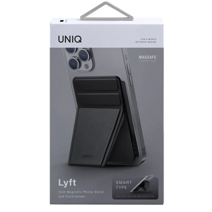 Uniq Lyft Manyetik Standlı Kartlık - Siyah