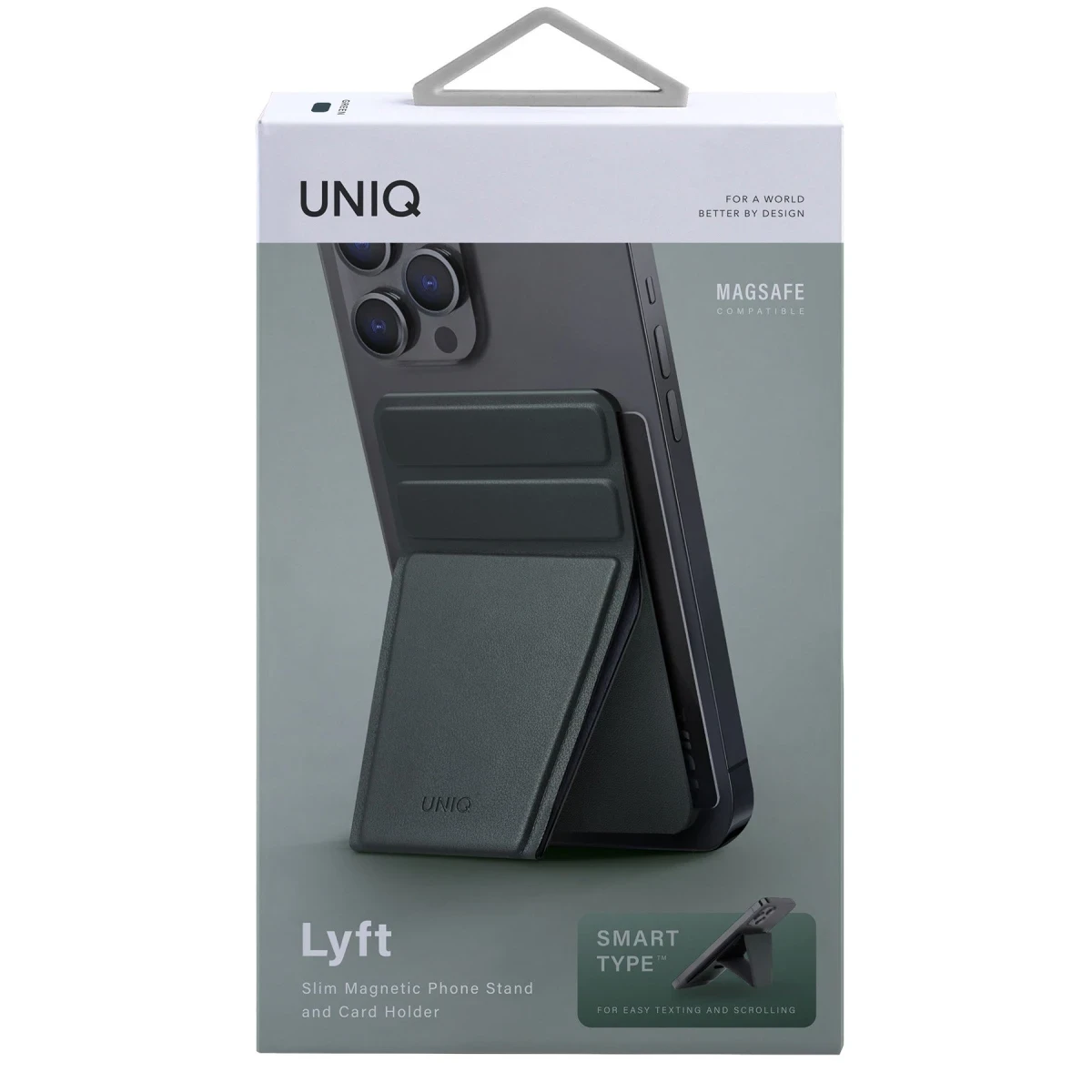Uniq Lyft Manyetik Standlı Kartlık - Yeşil