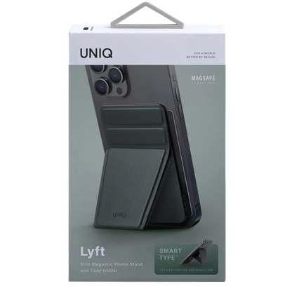 Uniq Lyft Manyetik Standlı Kartlık - Yeşil