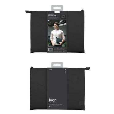 Uniq Lyon Su Geçirmez Rpet Kumaş 16inç Laptop Çanta - Siyah