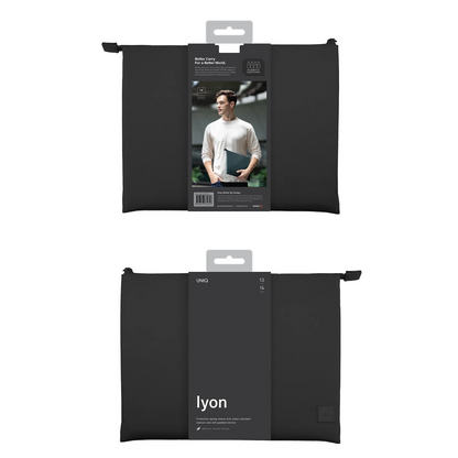 Uniq Lyon Su Geçirmez Rpet Kumaş 16inç Laptop Çanta - Siyah